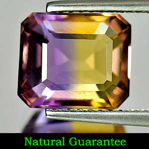 Unheated 3.60 Ct. Natural Bi Color Ametrine Gem Bolivia Octagon Shape