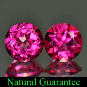 1.86 Ct. Clean Matching Pair Round Natural Pink Topaz