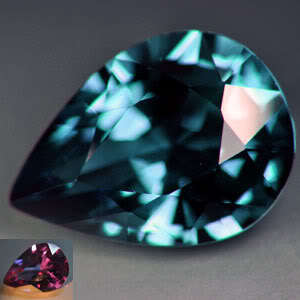 12.60Cts.AWESOME RUSSIAN COLOUR CHANGE ALEXANDRITE PEAR