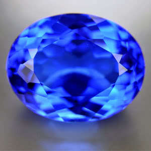 14.35ct.AWESOME LAB CREATED BLUE TANZANITE QUARTZ OVAL LOOSE GEM