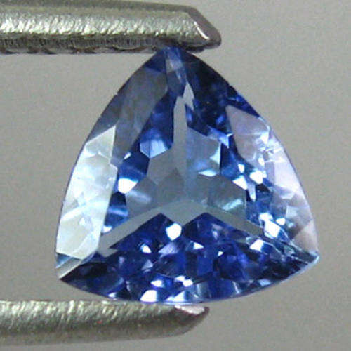 0.81Ct Fantastic! AA Color Purple Blue Tanzanite ~6.10MM~ IF Natural Trilliant