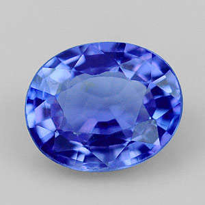 0.58 Ct.  Oval Natural Violetish Blue Tanzanite