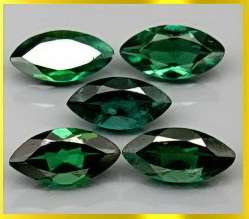 Marquise 8x4 mm.Natural Top Green Tourmaline 5Pcs/2.36Ct.