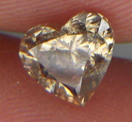 0.82 CARAT FANCY INTENSE BROWN SI3 HEART SHAPE LOOSE DIAMOND FOR RING 5.97X5.68