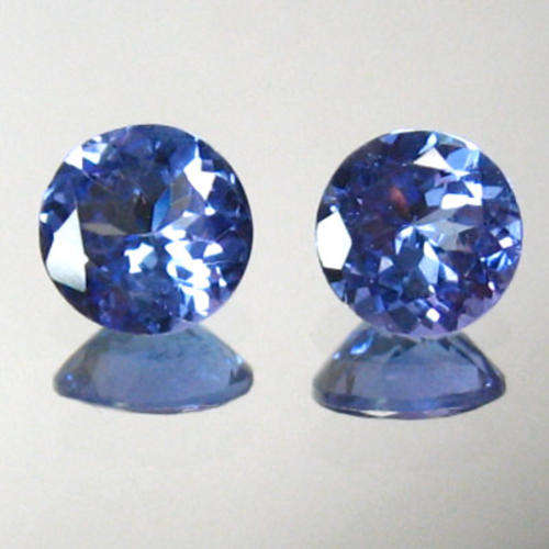 1.41 Amazing! AAA Color Purple Blue Tanzanite ~Matching Pair ~ 5.70MM ~ VVS