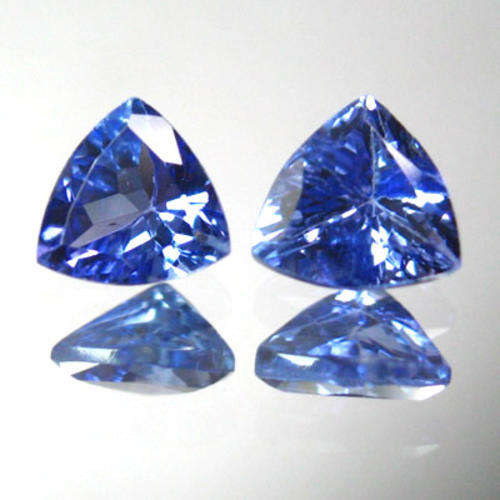 TANZANITES - 1.09 Beautiful! AAA Color Purple Blue Tanzanite ~ Pair ~ 5MM ~ IF