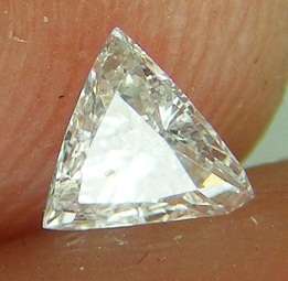 DIAMOND -  0.19 Carat D Color SI3 Triangle Natural Loose Diamond  4.30x4.12mm