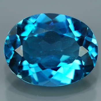 TOPAZ - 2.68ct  Oval  London Blue Natural Topaz, Brazil