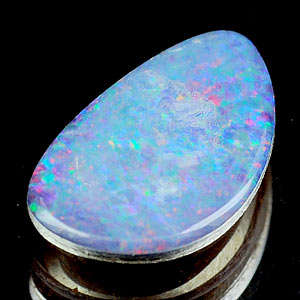 OPAL- 7.39cts Red Sparkle On Blue Doublet Opal Loose Gemstone