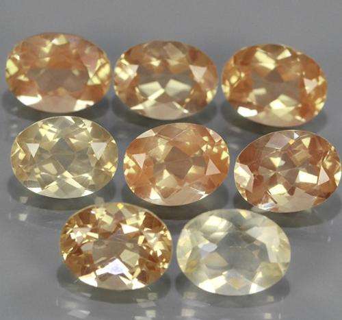 ANDESINE~LOT 8pcs/10.78ct Oval NATURAL Amazing Colour ANDESINE GEMS, TIBET