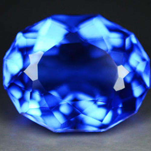 11.30ct.AWESOME VIVID BLUE LAB QUARTZ OVAL LOOSE GEM