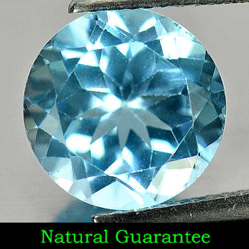 TOPAZ~Alluring Gem 6.08 Ct. Round Shape Natural Baby Blue Topaz From Brazil