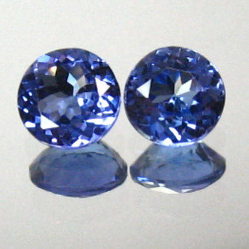 TANZANITES - 1.43 Amazing! AAA Colour Purple Blue Tanzanite ~Matching Pair ~ 5.60MM ~ IF