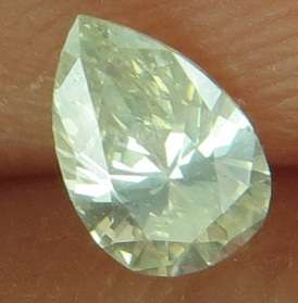 DIAMOND CERTIFIED -0.226cts Natural Light Champagne Yellow Pear, SI2