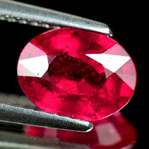 RUBY~ 2.18 Ct. Oval Natural Gem Purplish Pink Ruby Mozambique