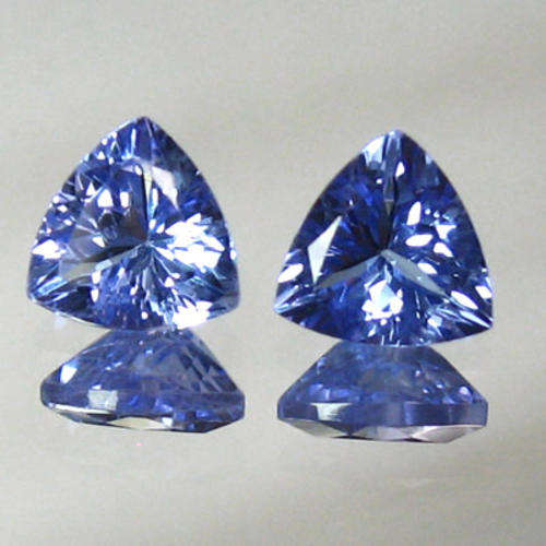 TANZANITES - 1.72Tct Beautiful! AA Colour Purple Blue Tanzanite ~Matching Pair ~ 6.40MM ~ IF