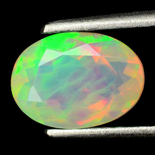 OPAL~1.44Ct  NATURAL METALLIC NEON GREEN RED FLASHING MULTI COLORS PLAY OPAL
