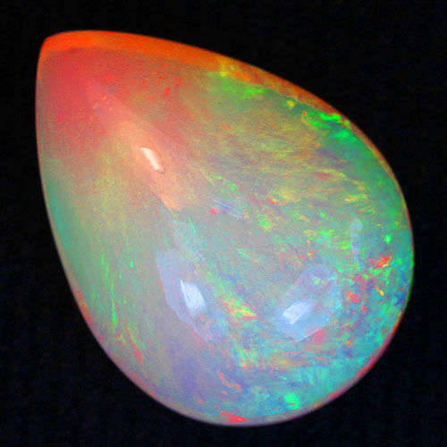 OPAL~5.14ct  Intense Red Splash! Lovely Multicolor Play.Solid Welo Opal