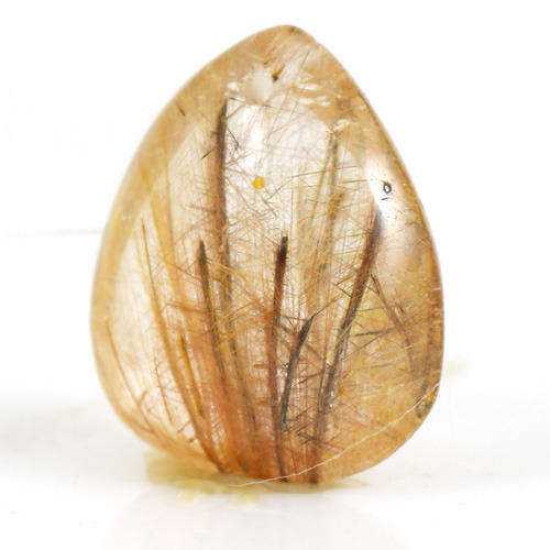 RUTILATED QUARTZ~Gold Natural Rutilated Quartz Gemstone Bead Pendant