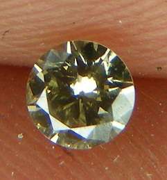 DIAMOND - 0.13 CARAT TOP LIGHT BROWN SI1 ROUND BRILLIANT LOOSE DIAMOND FOR RING 3.30-1.99