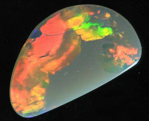 OPAL~BRIGHT FIRE LIGHTNING RIDGE NATURAL OPAL FREEFORM STONE 0.8 TCW