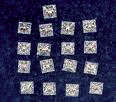 DIAMOND LOT CERTIFIED (17 x 2mm princess cut  I - J  - 0.82 TCts)