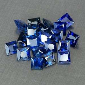 1.29TCts Beautiful Blue Princess Cut Sapphire lot of 20