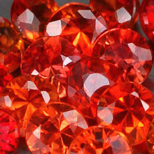 2.31TCt.  20 Pcs.  Natural Red Orange Songea Sapphires