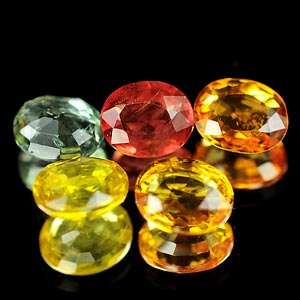 2.90 Ct. 5 Pcs. Oval Natural Fancy Songea Sapphire Gems