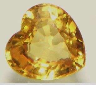 0.50 ct heart NATURAL YELLOW SAPPHIRE