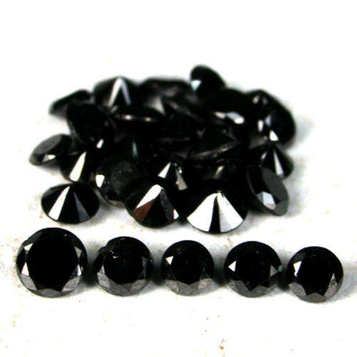 1.00tcw 2 - 2.4mm Jet Black Loose Natural Diamond Lot