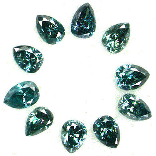 0.93tcw Blue Pear Natural Loose Diamonds Lot