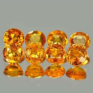 2.07 Ct. 8 Pcs. Natural Orange Songea Sapphires