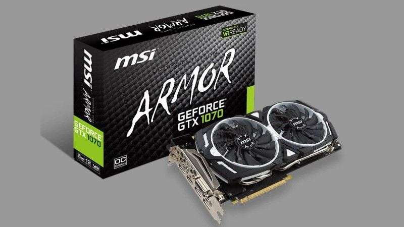 MSI Armor OC GTX1070 8GB Gaming Graphics Card