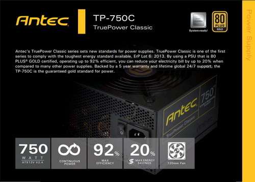 ** LATE ENTRY ** ANTEC 750Watt GOLD Monster Gaming Power Supply!! 100% Working