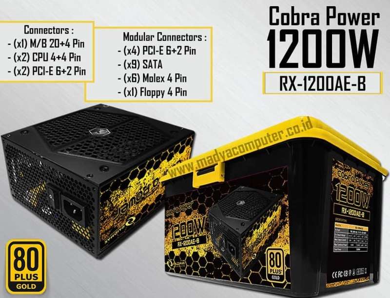 BRAND NEW Raidmax Cobra Modular 1200Watt Gaming PSU!!