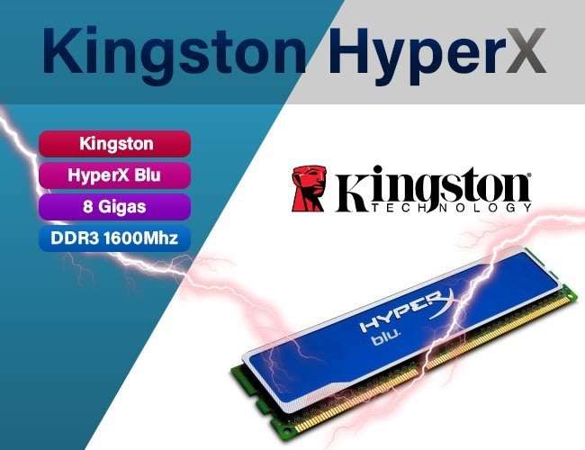 KINGSTON HyperX BLU DDR3 Gaming Memory. 8GB Total