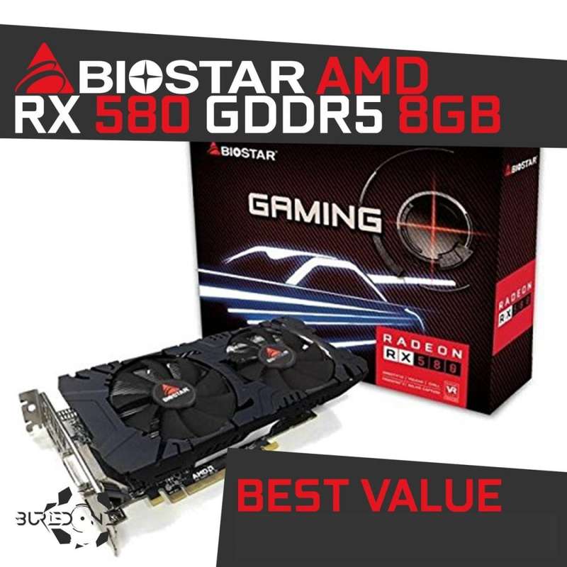 ** MASSIVE *** RX580 8GB Biostar!! Excellent Condition!! Original Packaging