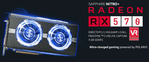 *WOW* SAPPHIRE Nitro + OC RX570 4GB Graphics Card** ORIGINAL PACKAGING