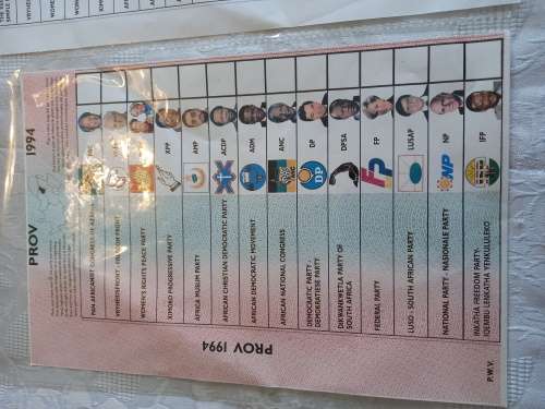 1994 South African Ballot Sheets