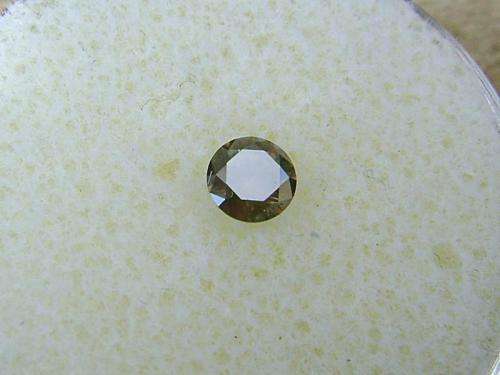 Fancy Olive Greenish Brown Round Diamond 0.21 ct.