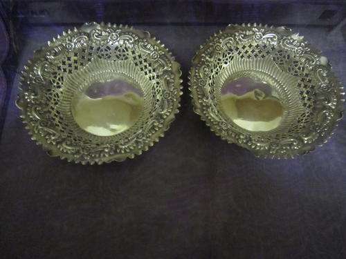 Pair of Chester silver dishes