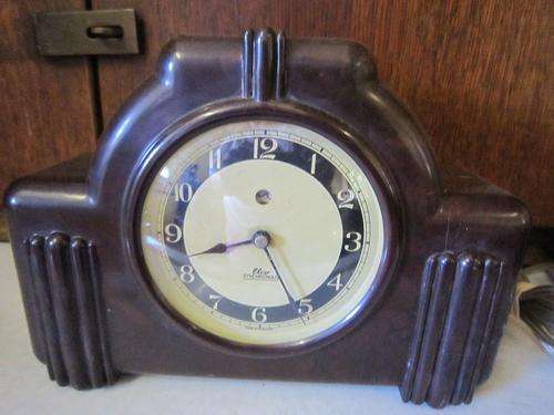 1930's Art deco bakelite Elco clock
