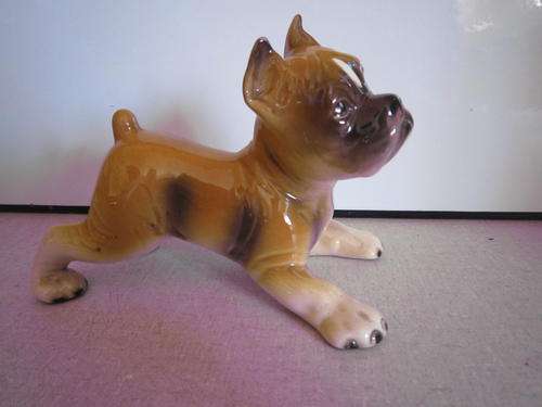 German boxer dog figurine