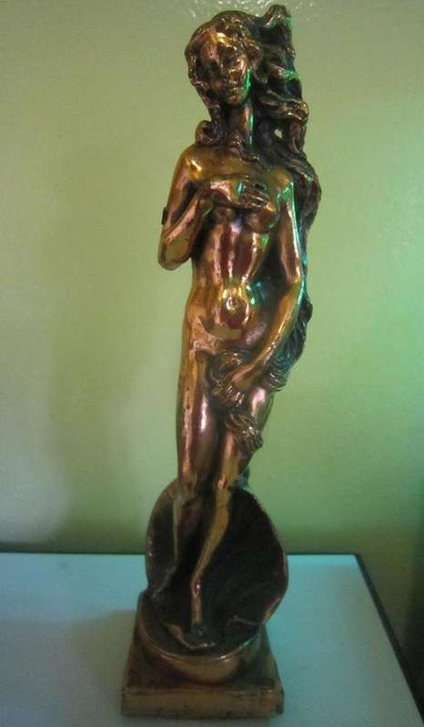 Copper nude figurine