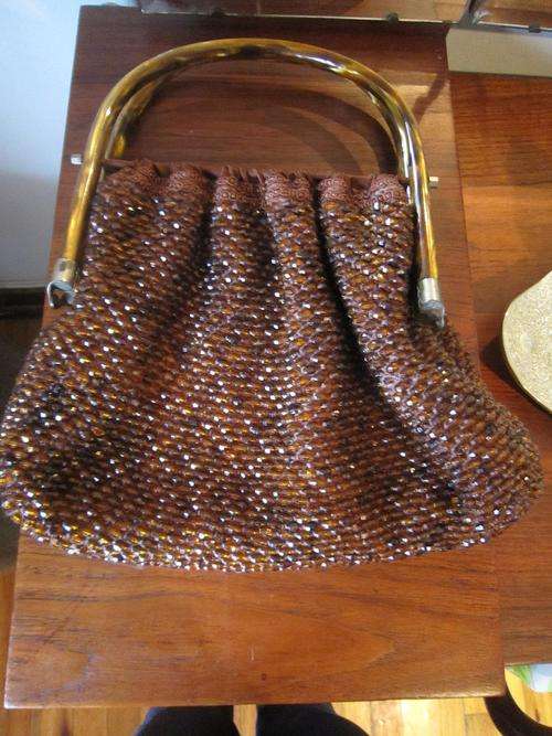 Vintaage beaded lucite bag