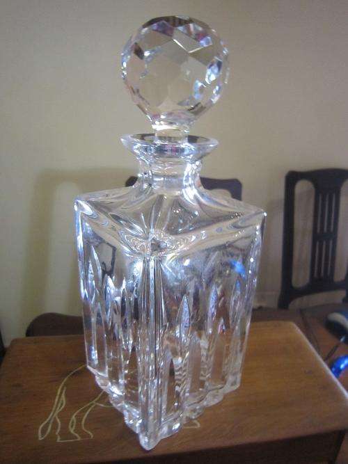 Rosecut crystal decanter and stopper