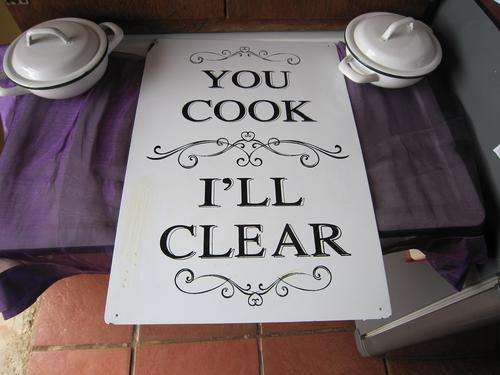 Whacky Enamel Kitchen Sign