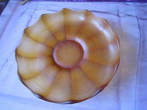 ART DECO COLOURED GLASS DISH