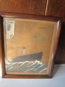 VINTAGE PAINTING OF THE S.S. JAMES CROMIE ABERDEEN